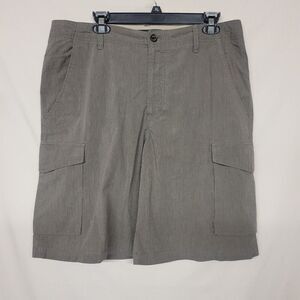 Banana Republic Size 35 Shorts Chino Cargo Style Shorts, Brown & Tan Stripes